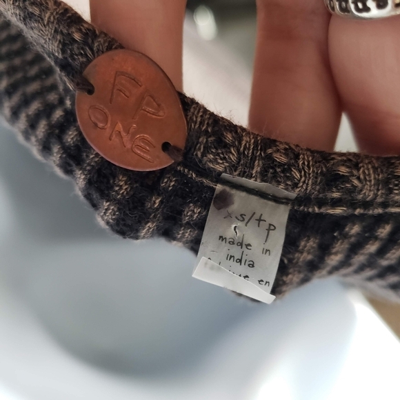 Free People One NWT Women's XS Katya Washed Black Bodycon Dress Waffle Knit - Picture 2 of 9